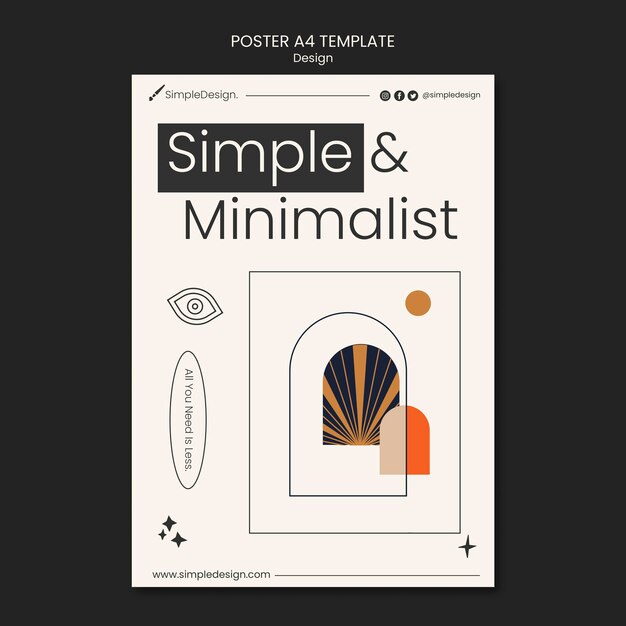 Modèle de conception d'affiche géométrique