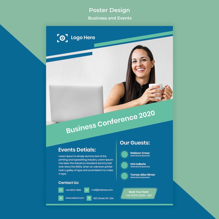 PSD gratuit modèle de conception d'affiche pour événement d'entreprise