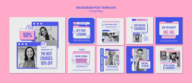 Modèle de conception d'apprentissage en ligne Duotone