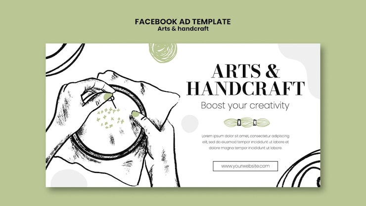 PSD gratuit modèle de conception d'art et d'artisanat