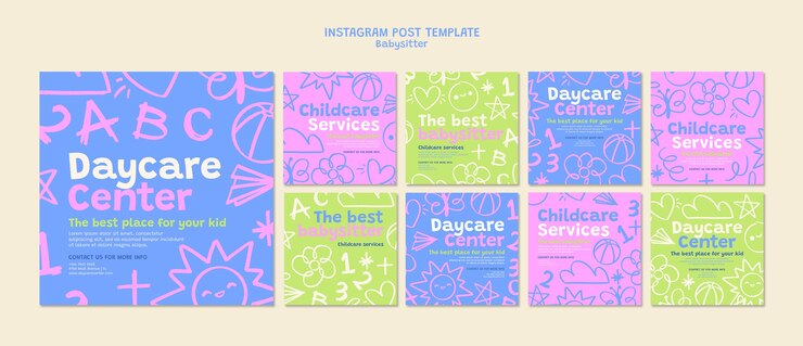PSD gratuit le modèle de conception de la baby-sitter