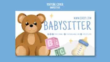 PSD gratuit le modèle de conception de la baby-sitter