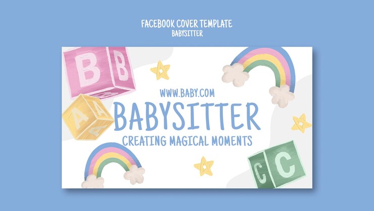 PSD gratuit le modèle de conception de la baby-sitter