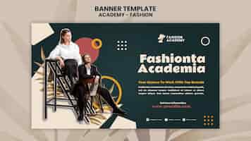 PSD gratuit modèle de conception de bannière d'académie de mode