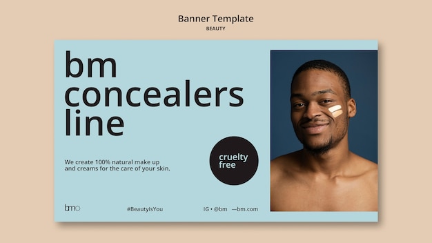 PSD gratuit modèle de conception de bannière de beauté