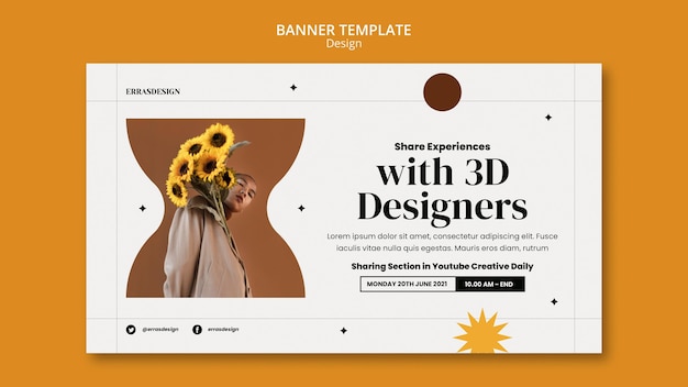 PSD gratuit modèle de conception de bannière de conception