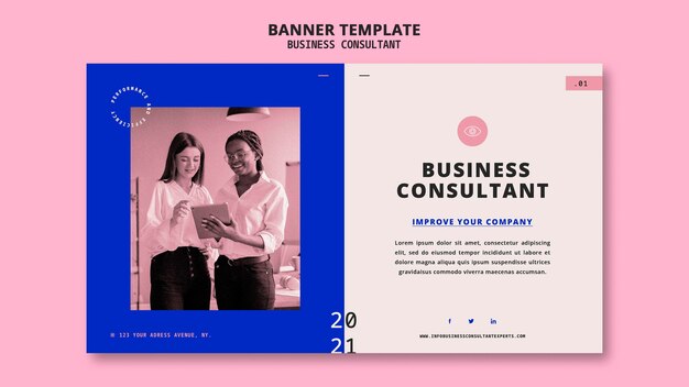 Modèle de conception de bannière de document commercial