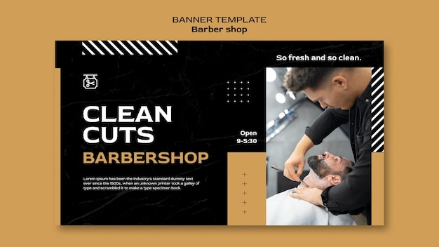 PSD gratuit modèle de conception de bannière de salon de coiffure