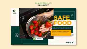 PSD gratuit modèle de conception de bannière de sécurité alimentaire