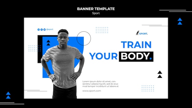 PSD gratuit modèle de conception de bannière de sport