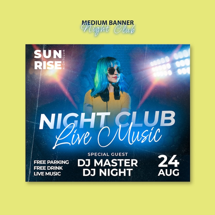 PSD gratuit modèle de conception du club de nuit