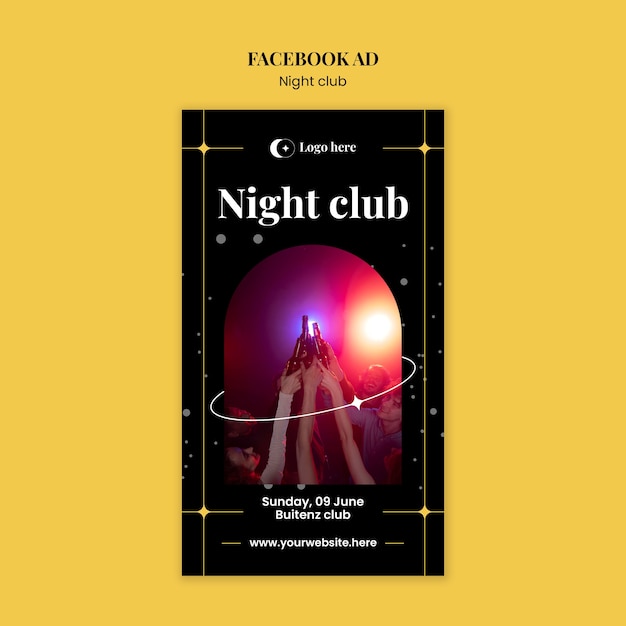 PSD gratuit modèle de conception du club de nuit