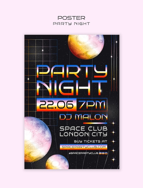 PSD gratuit modèle de conception du club de nuit