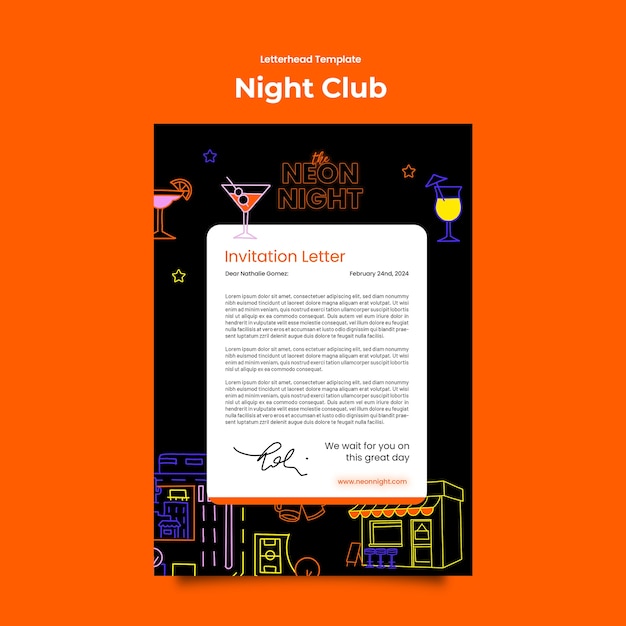 PSD gratuit modèle de conception du club de nuit