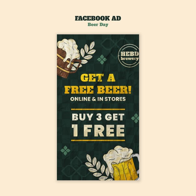 Modèle de conception du jour de la bière