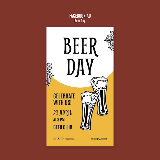 Modèle de conception du jour de la bière