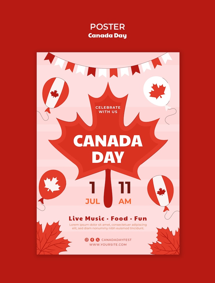 PSD gratuit modèle de conception du jour du canada