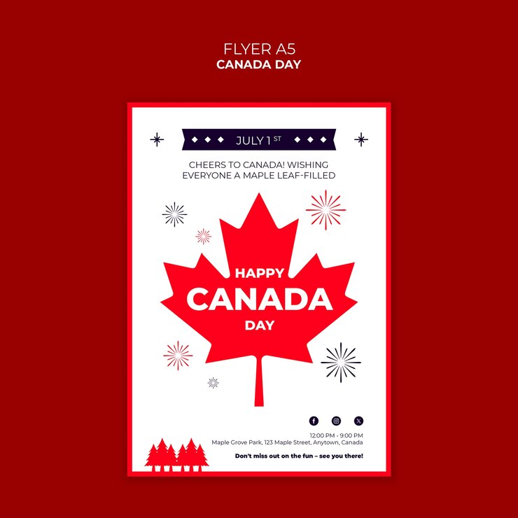 PSD gratuit modèle de conception du jour du canada