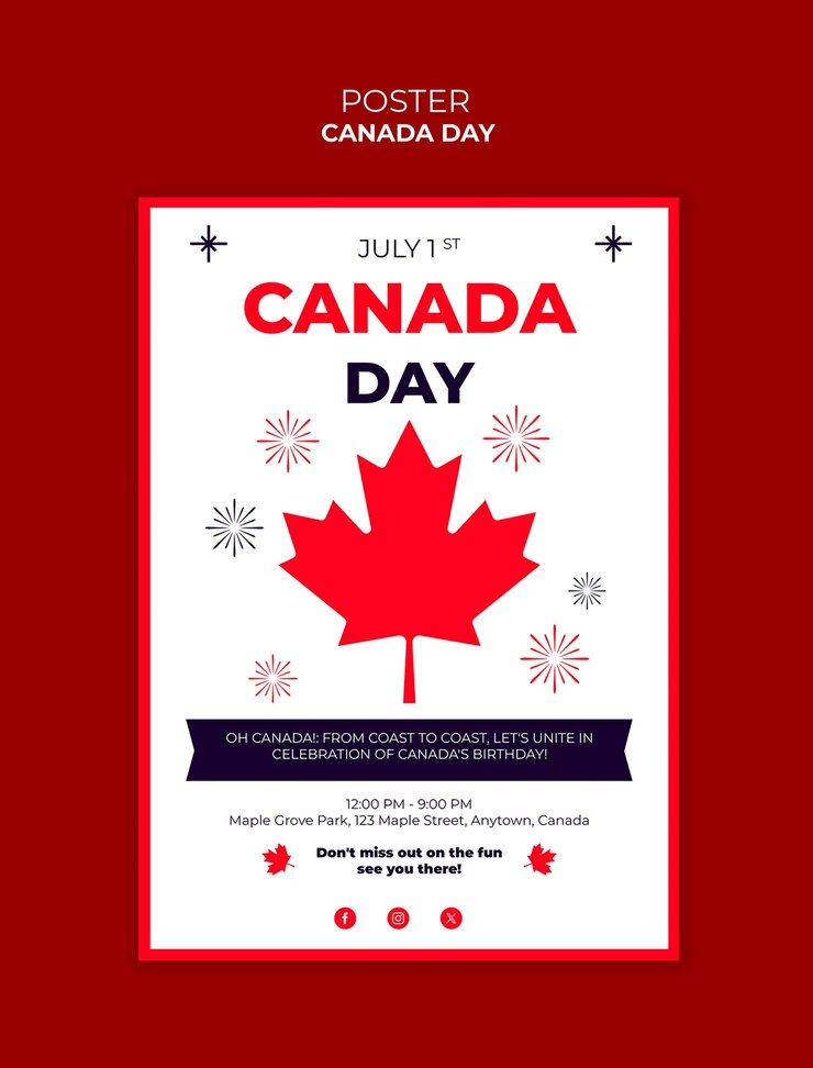 PSD gratuit modèle de conception du jour du canada