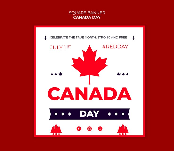 PSD gratuit modèle de conception du jour du canada