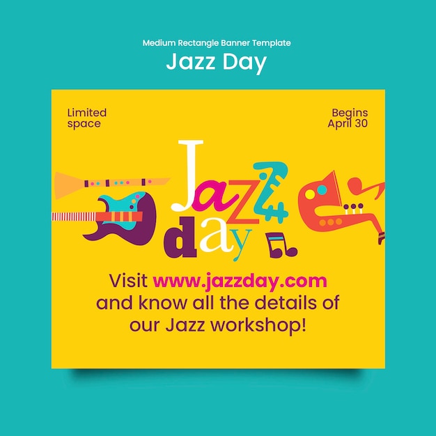 PSD gratuit modèle de conception du jour du jazz