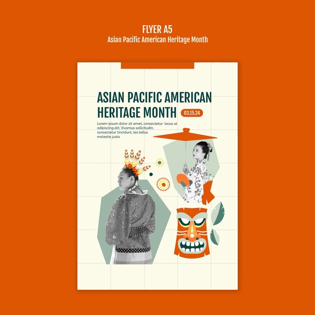 modèle de conception du mois du patrimoine asiatique-pacifique américain
