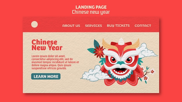 PSD gratuit modèle de conception du nouvel an chinois