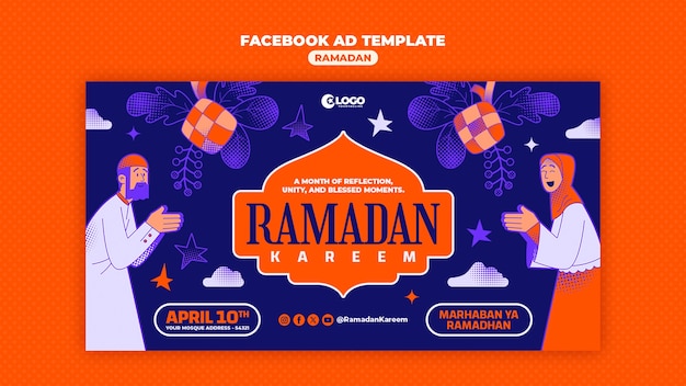 PSD gratuit le modèle de conception du ramadan