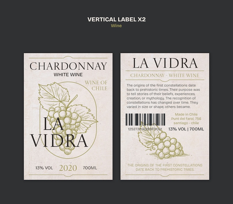 PSD gratuit modèle de conception du vin