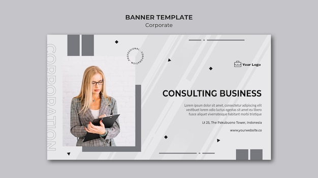 presentation powerpoint modele PSD gratuit modèle de conception d'entreprise de bannière