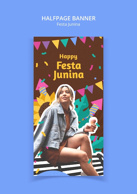 PSD gratuit le modèle de conception de festa junina