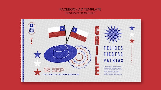 PSD gratuit le modèle de conception de fiestas patrias chili