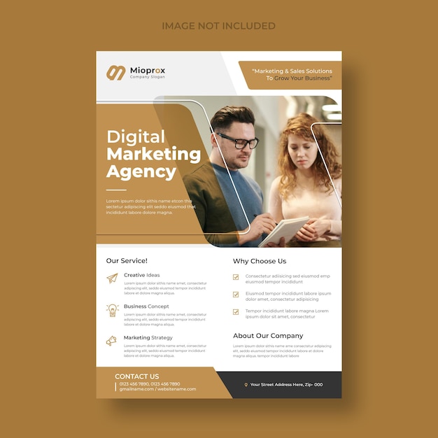Modèle de conception de flyer ou affiche d'entreprise créative