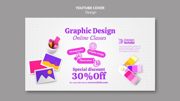 PSD gratuit modèle de conception graphique design plat