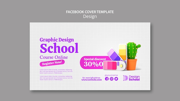 PSD gratuit modèle de conception graphique design plat