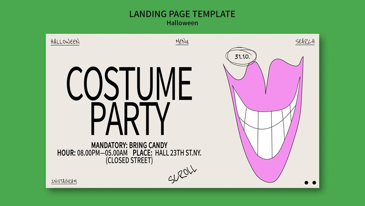 PSD gratuit le modèle de conception d'halloween