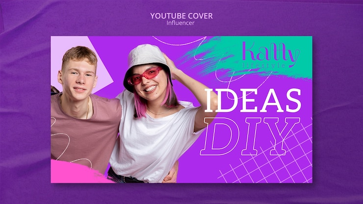 PSD gratuit modèle de conception d'influenceur