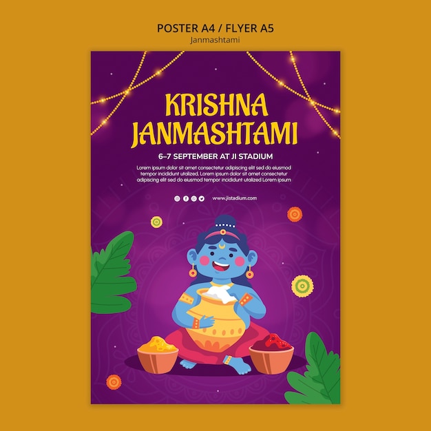 Le Modèle De Conception De Janmashtami