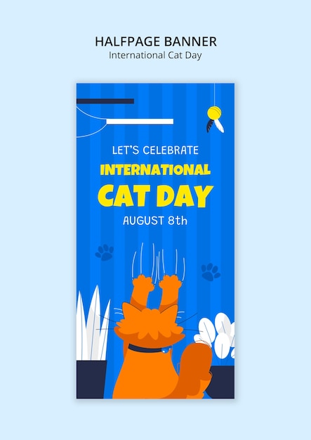 Modèle de conception de la journée internationale du chat