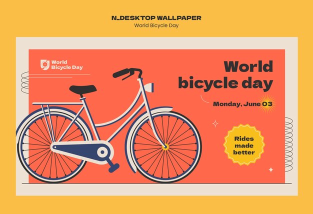 Modèle de conception de la journée mondiale de la bicyclette