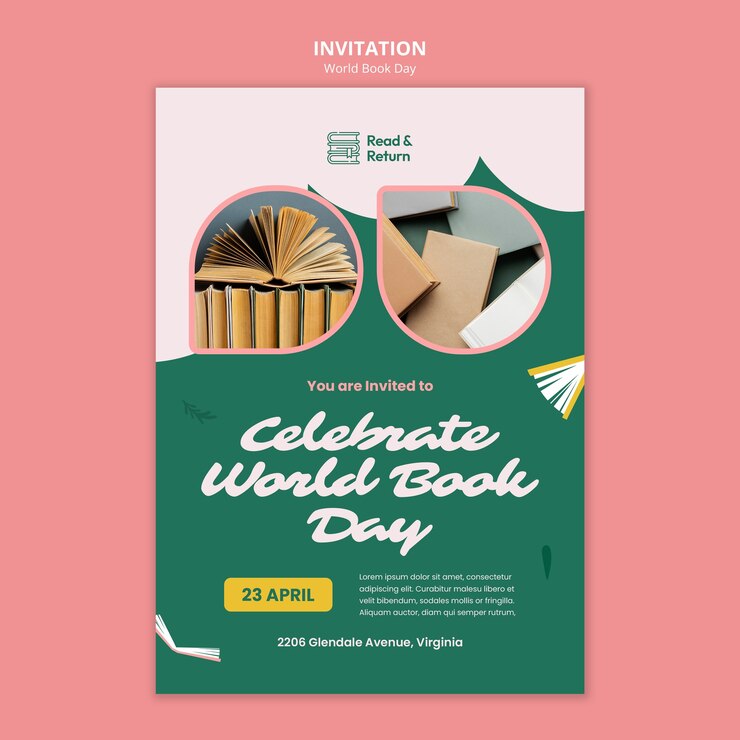 PSD gratuit modèle de conception de la journée mondiale du livre
