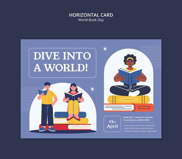 Modèle de conception de la journée mondiale du livre