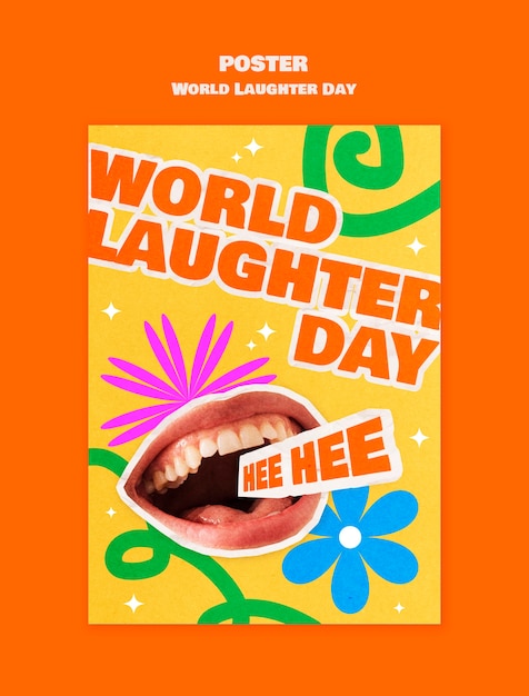 PSD gratuit modèle de conception de la journée mondiale du rire