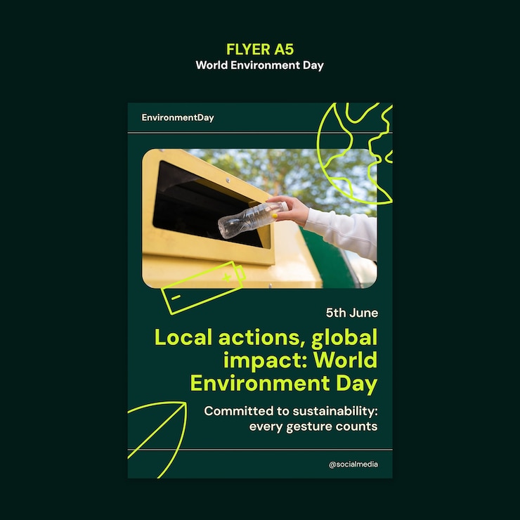 PSD gratuit modèle de conception de la journée mondiale de l'environnement