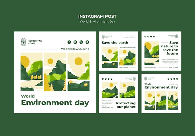 PSD gratuit modèle de conception de la journée mondiale de l'environnement
