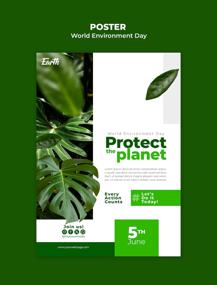 PSD gratuit modèle de conception de la journée mondiale de l'environnement
