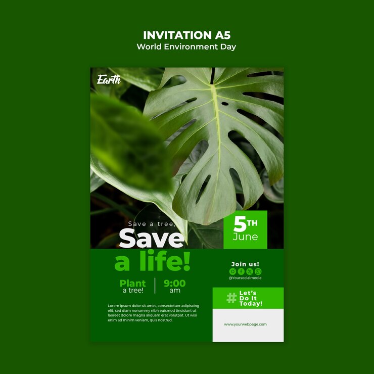 PSD gratuit modèle de conception de la journée mondiale de l'environnement