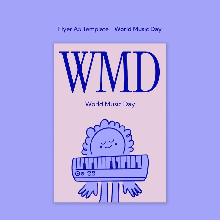 PSD gratuit modèle de conception de la journée mondiale de la musique