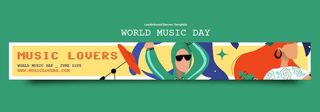 PSD gratuit modèle de conception de la journée mondiale de la musique