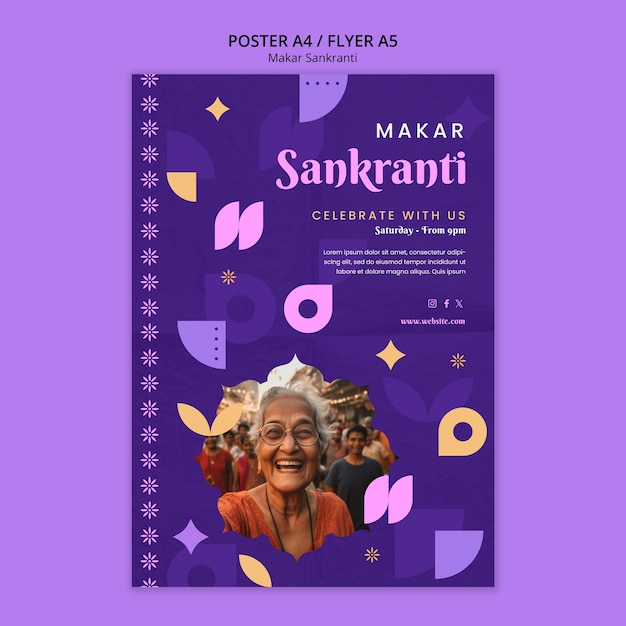 PSD gratuit le modèle de conception de makar sankranti